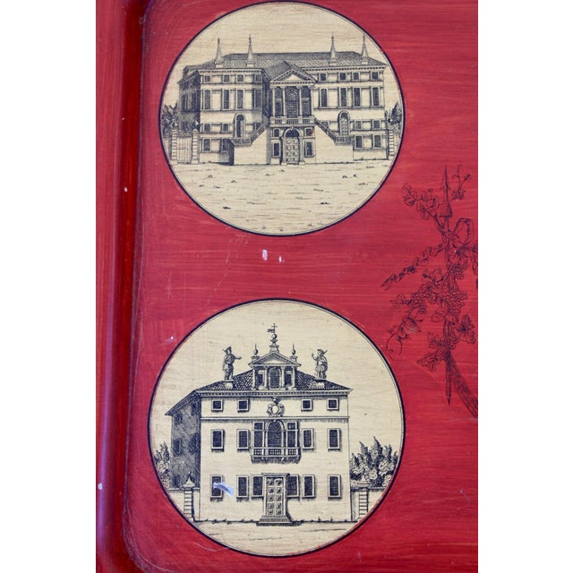 Mottahedeh Tole Architectural Tray For Sale - Image 4 of 6