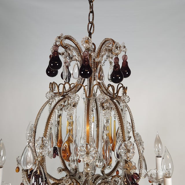 Venetian Ended Fruit Chandelier For Sale - Image 9 of 11