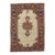 Antique Farahan Sarouk Rug, Handmade Oriental Rug, Ivory, Red, Navy, VERY FINE For Sale