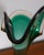 Glass Vintage Sommerso Vase in Green Murano Glass by V.A.C. Cimarosti & Pinzan, 1960s For Sale - Image 7 of 10