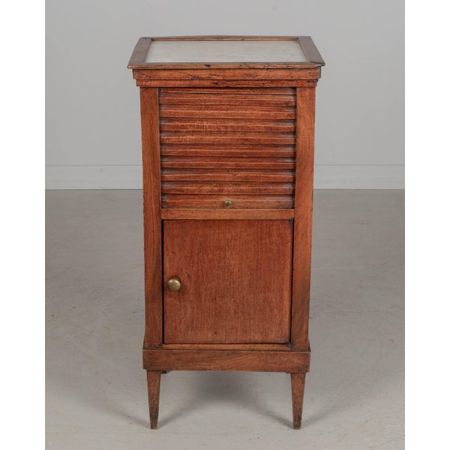 French Country Side Table With Tambour Door Circa 1850 For Sale - Image 4 of 8