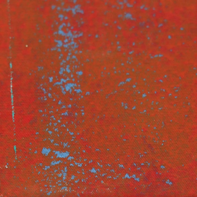 Forever Sunset- Large Original Artwork Colorful Landscape Palm Tree on Abstract Red by Kathleen Keifer For Sale - Image 4 of 8