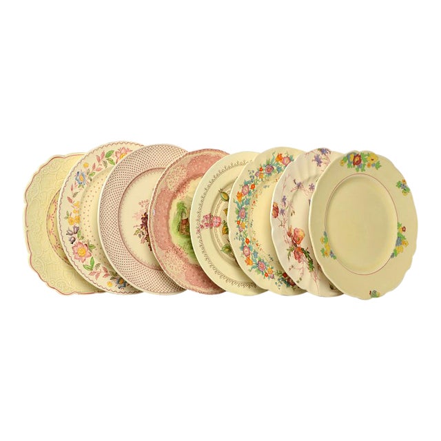 Vintage Pink Floral Dinner Plates Set of 8 Chairish