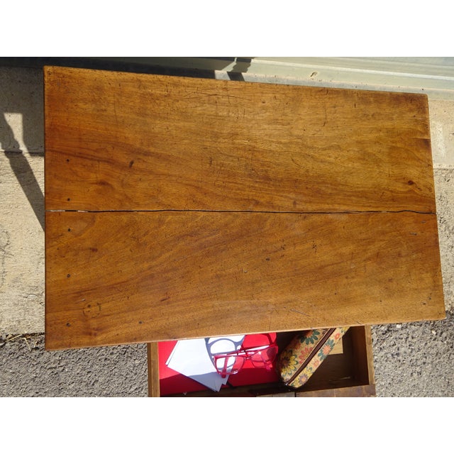 Louis Philippe Style Walnut Writing Desk, 1800s For Sale - Image 11 of 18
