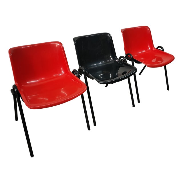 Vintage Chairs by Osvaldo Borsani, 1970, Set of 3 For Sale