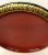 1970s Art Deco Cinnabar Lacquer Ware Plate With Gold Trim For Sale - Image 4 of 12