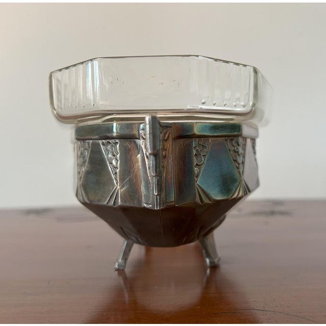 French Art Deco Silver-Plated and Glass Centerpiece by Orfèvrerie Dilecta, 1930s For Sale - Image 4 of 18
