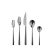 Contemporary Mepra Linea 5-Piece Flatware Set, Oro Black For Sale - Image 3 of 3