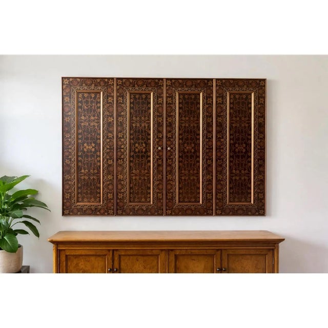 Late 20th Century Hollywood Regency Wall Mounted Tv Hideaway Cabinet For Sale - Image 11 of 17