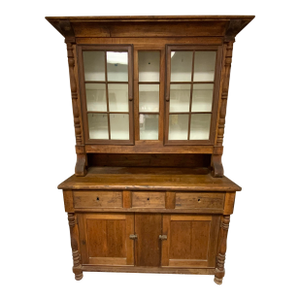 19th Century Antique American Step Back Cabinet