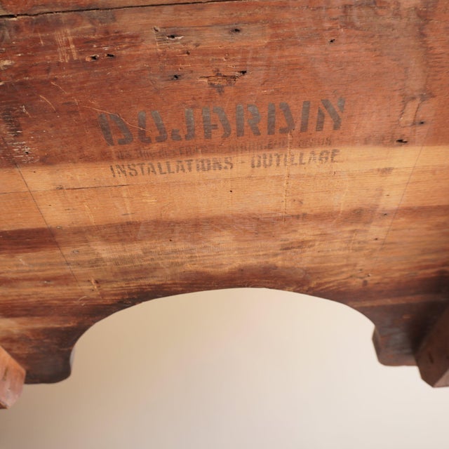 Brown Oak Jeweller's Dining Table For Sale - Image 8 of 18