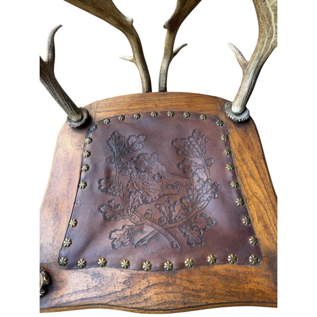 1900 - 1909 Antique German Antler Chair For Sale - Image 5 of 6