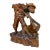 Share Antique Hand Carved Wood Folk Art Hunting Man With Rifle Sculpture Statue Figure For Sale