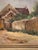 19th Century French Oil on Canvas Barn and Village For Sale - Image 4 of 14