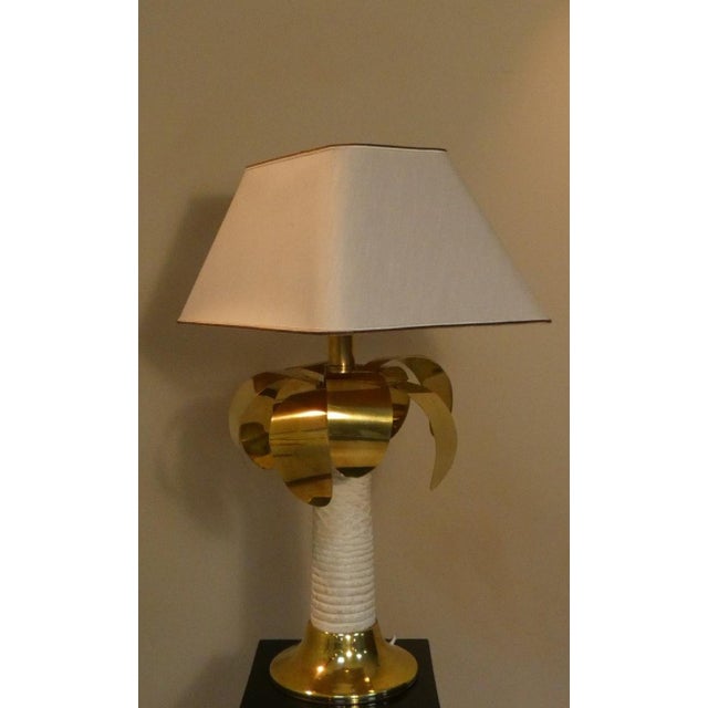 1970s Palma Table Lamp in Brass and Resin, Italy, 1970s For Sale - Image 5 of 13