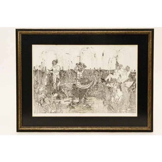 Viintage "Tivoli" by Urban 19/50 1969 Engraving For Sale - Image 11 of 11