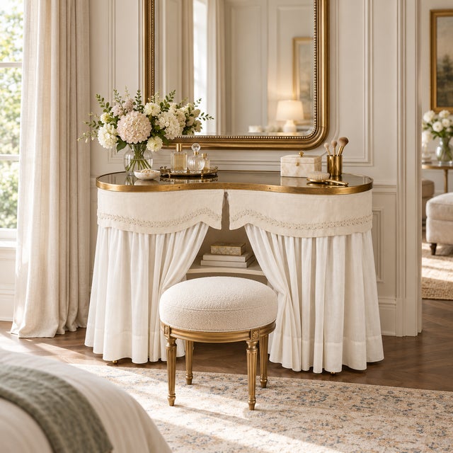 Gold Mid-Century Modern Italian Vanity Dressing Table by Alberti Reggio & Scaioli for Consorzio Esposizione Mobili Cantù, 1959 For Sale - Image 8 of 11