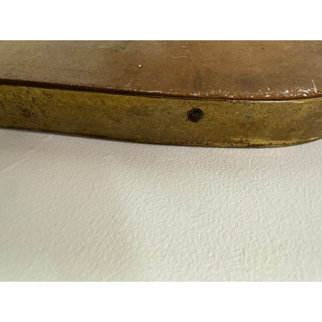 Italian Brass Wall Mirror, 1950s For Sale - Image 9 of 12