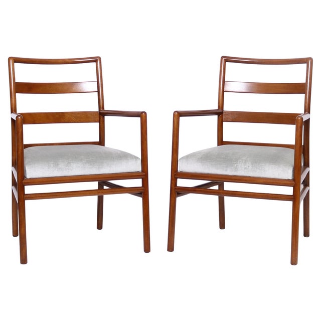 Wood 1950s Pair of Widdicomb Armchairs by T.H. Robsjohn Gibbings For Sale - Image 7 of 11