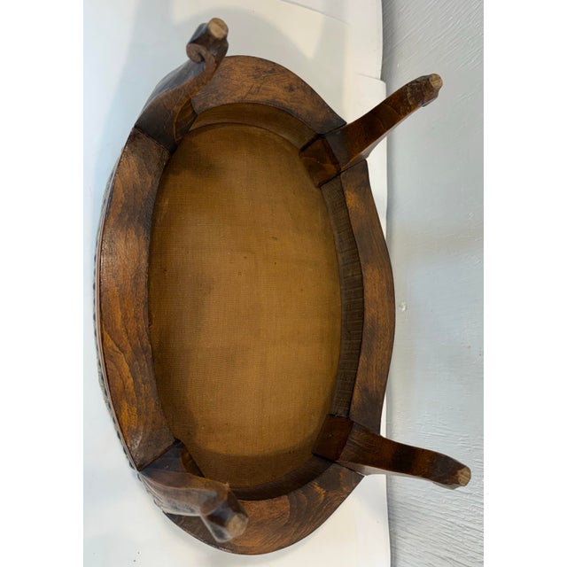 Antique French Needlepoint Foot Stool For Sale - Image 10 of 10