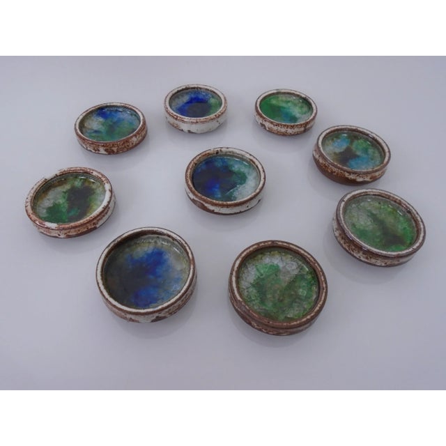 1960s Danish Studio Ceramic Bowls by Jim & Henny Waldorff for Svaneke, 1960s, Set of 9 For Sale - Image 5 of 13