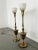 1970s Vintage Rembrandt-Style Brass Torchiere Table Lamps - Set of 2 For Sale - Image 5 of 8