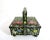 1950s Antique Chinese Green and Blue Cloisonné Enamel 'Opening' Brass Ashtray With Flowers & Horses For Sale - Image 5 of 9
