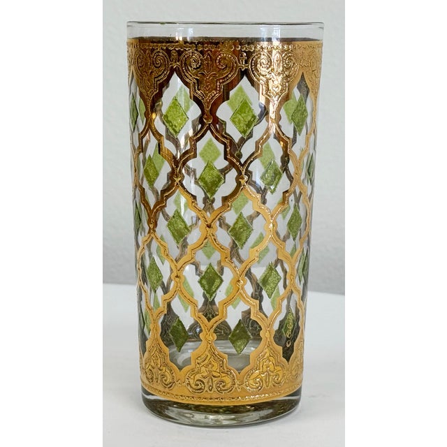 VIntage Culver Valencia 22k Gold Highball Glasses, S/8 For Sale In Kansas City - Image 6 of 9