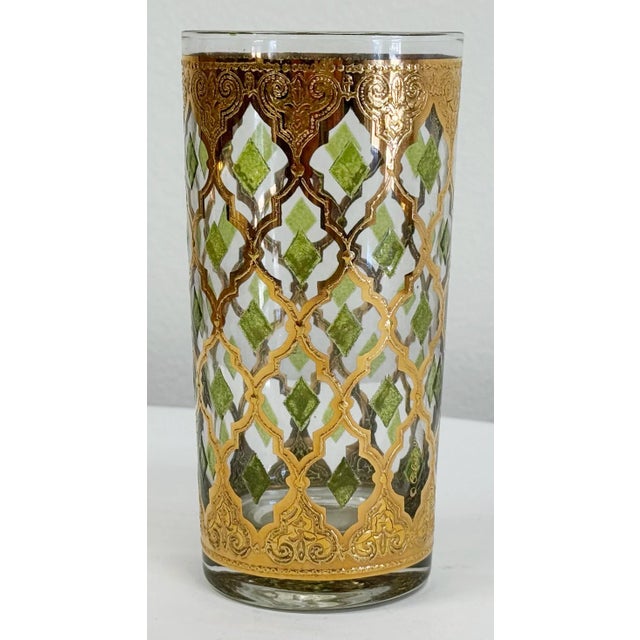 VIntage Culver Valencia 22k Gold Highball Glasses, Set of 8 For Sale In Kansas City - Image 6 of 9