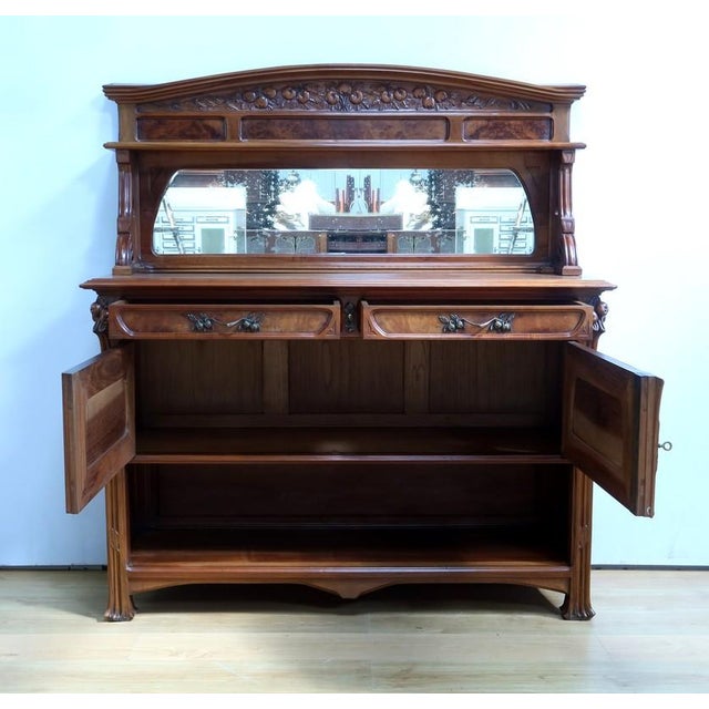 Art Nouveau Walnut Server, 1900 For Sale - Image 4 of 18