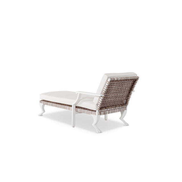 Delta Tau Chaise Lounge in White For Sale - Image 4 of 7