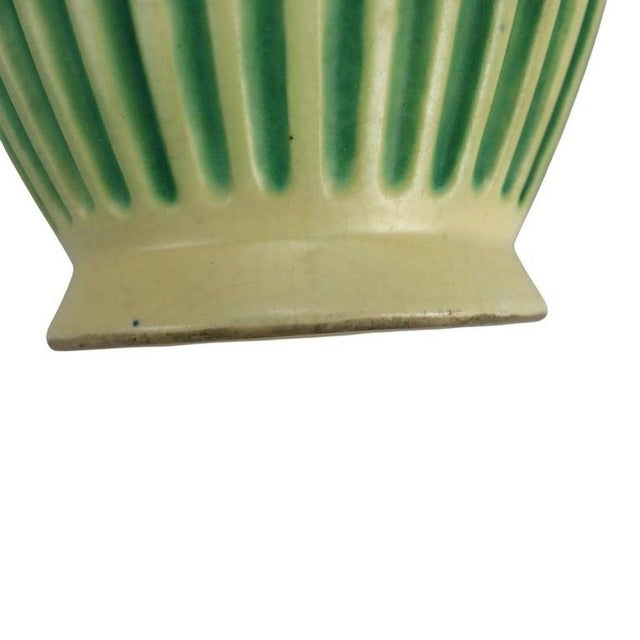 1930s Pair Roseville Corinthian Pottery Vases C1930 For Sale - Image 5 of 5