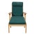 Hans J. Wegner High-back armchair model Ge-290a with accompanying beech wood and green fabric ottoman. The set is from...