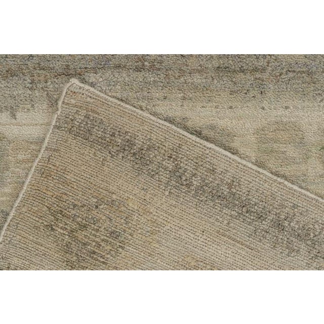Textile 2010s Rug & Kilim’s Abstract Rug in Beige and Gray Patterns For Sale - Image 7 of 7