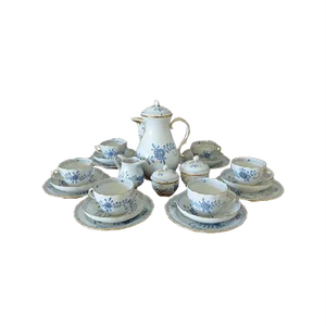 Porcelain Coffee Service from Meissen, 1940s, Set of 22