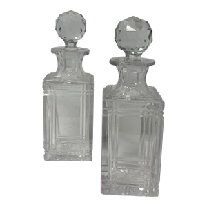 Lead Crystal Perfume Bottles - a Pair