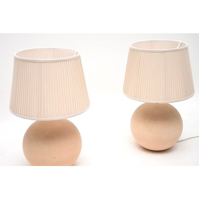 1970s Vintage French Ceramic Lamps from Habitat, 1970, Set of 2 For Sale - Image 5 of 11