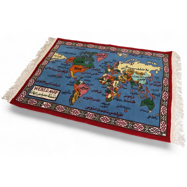 1990s Vintage Hand Knotted Wall Rug, 1990s For Sale - Image 5 of 18