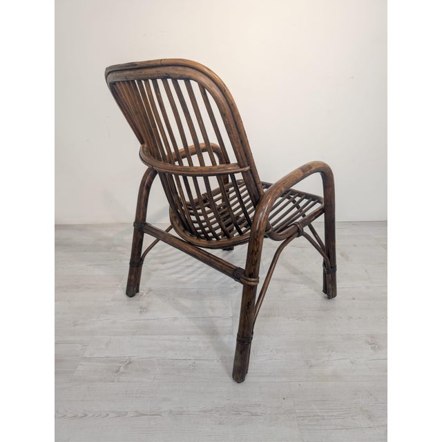 Vintage Italian Bamboo Armchair, 1970s For Sale - Image 11 of 18