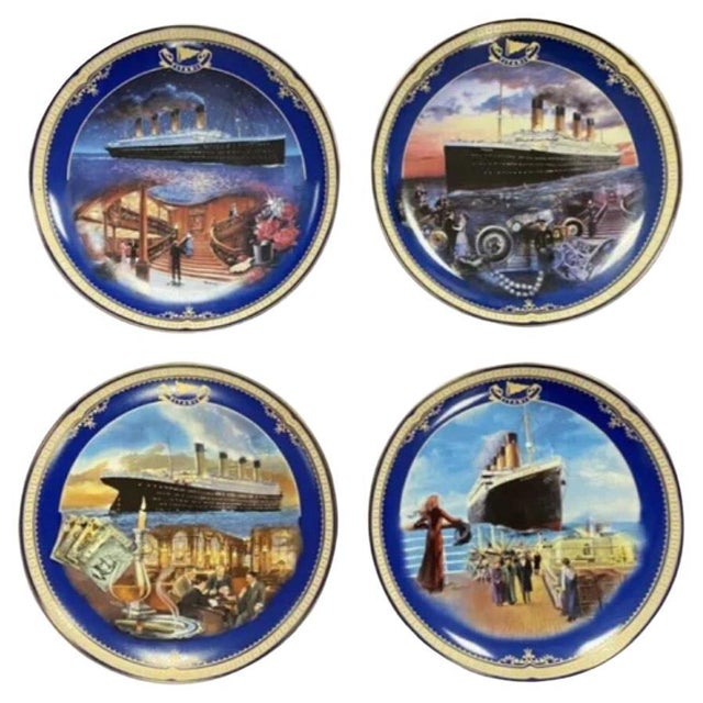 Vintage Collectable Titanic Plates from Bradford Exchange, Set of 4 For Sale - Image 11 of 11