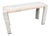 Postmodern Pink and Beige Polished Tessellated Stone Console Table With Brass Inlay For Sale