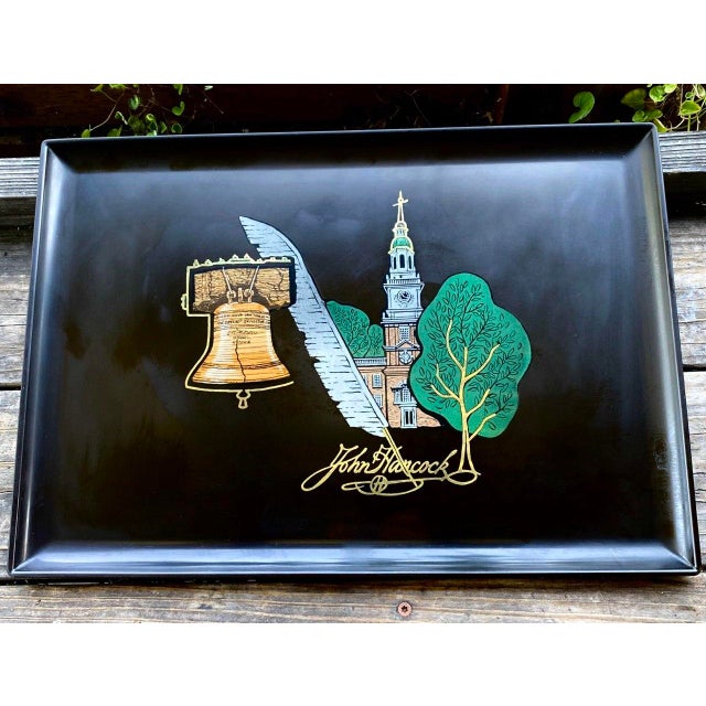 Created by Couroc of Monterey, California, this striking vintage serving tray celebrates the enduring symbols and...