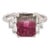 3ct Watermelon Tourmaline Ring with Natural Diamonds in Solid 14k Gold EM 10x8mm For Sale