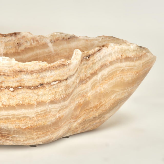 Vintage Calcite or Stone Freeform Bowl For Sale - Image 11 of 11