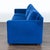 Modern Crate & Barrel 3-Seat Blue Velvet Sofa For Sale - Image 3 of 8