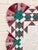 Boho Chic Pink and Green Pattern Quilt For Sale - Image 3 of 7