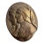 Antique Dante and Beatrice Bronzed Pewter Wall Plaque For Sale