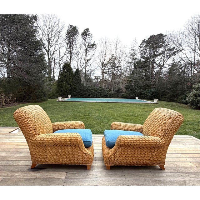 Ralph Lauren Woven Lounge Chairs, Set of 2 For Sale - Image 12 of 18