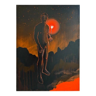 Prayer for a Peaceful Heart Acrylic Painting on Canvas by Bret Hanson For Sale