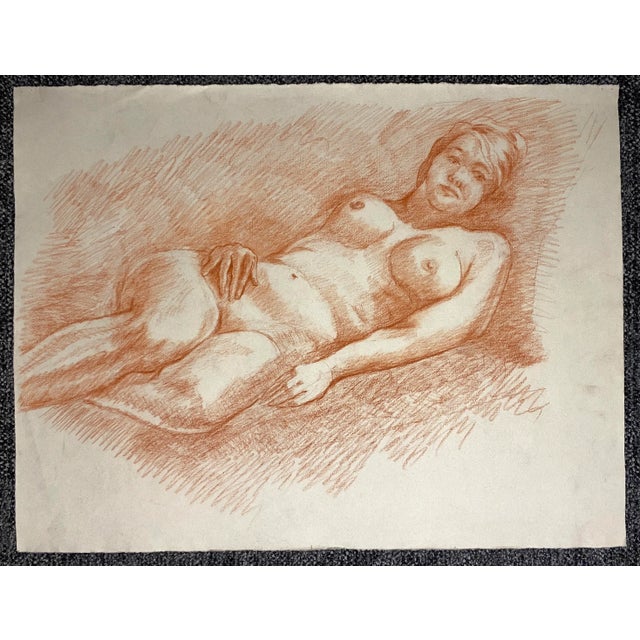 Reclining female nude from the estate of Florida artist Dr. Ronald Frank Yrabedra (1944-2022). Yrabedra earned his B.A....